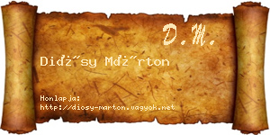 Diósy Márton névjegykártya