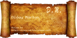 Diósy Márton névjegykártya
